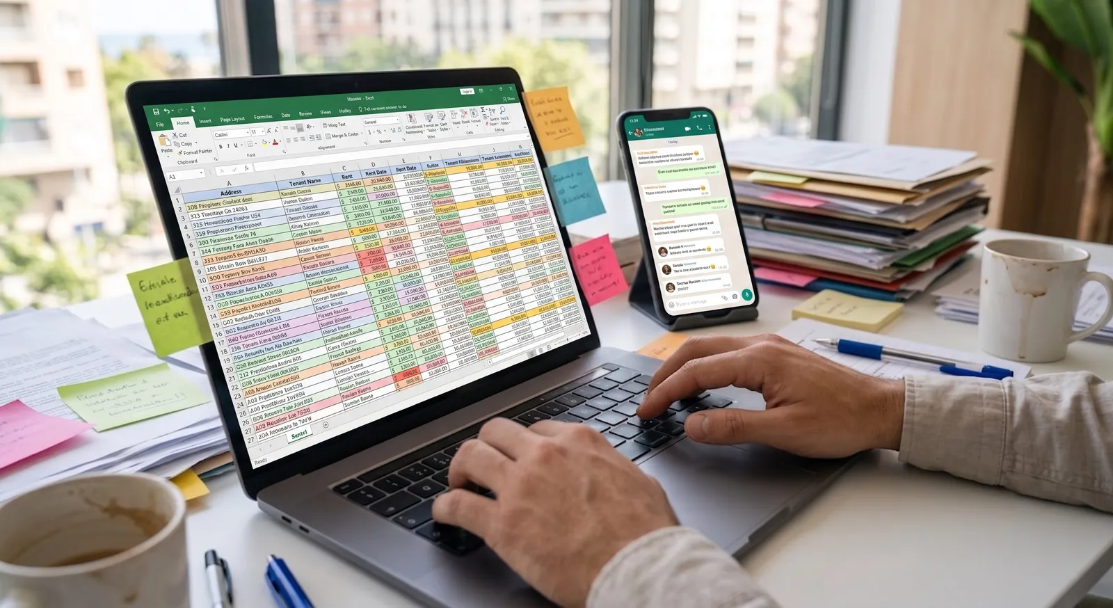 Gestión manual de alquileres con Excel y WhatsApp frente al software para agencias